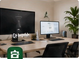 Espace de travail intérieur dans un établissement d’accueil